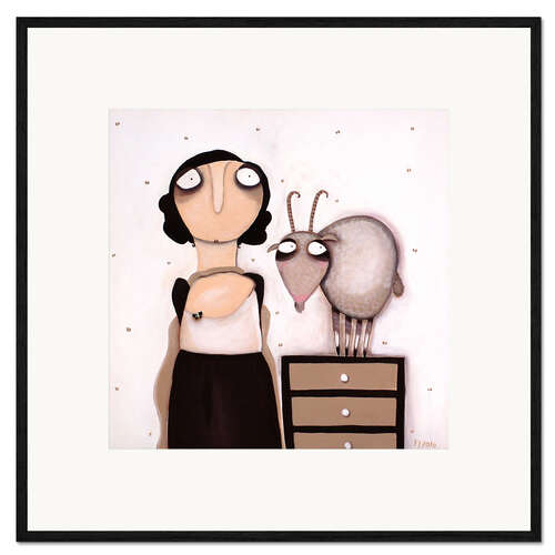 Plakat artystyczny premium w ramie Kathrin Bock With a Genuine Moth Brooch