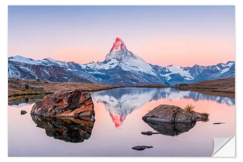 Vinilo para la pared Amanecer en el Matterhorn con alpenglow