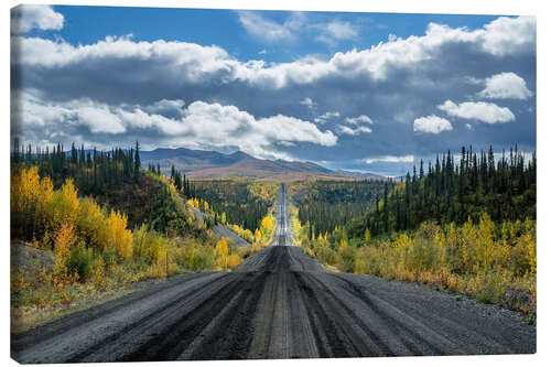 Lerretsbilde Dempster Highway in autumn