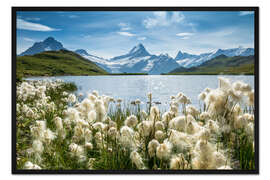 Gerahmter Kunstdruck Bachalpsee mit Schreckhorn bei Grindelwald