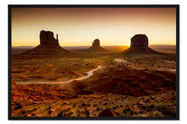 Gerahmter Kunstdruck Monument Valley Navajo Stammespark
