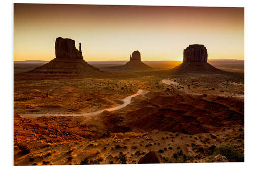 Print på skumplade Monument Valley Navajo Tribal Park