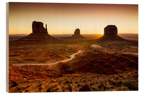 Wood print Monument Valley Navajo Tribal Park