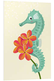 Foam board print Flowerpower seahorse