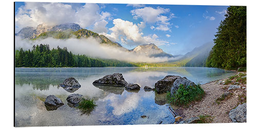 Aluminium print Morning mood at Langbathsee