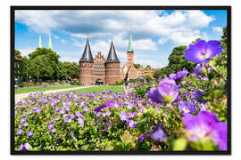 Gerahmter Kunstdruck Holstentor in Lübeck