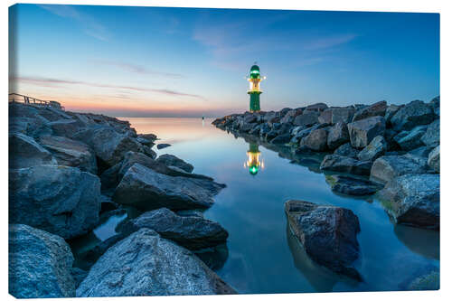 Tableau sur toile Jetée ouest à Warnemünde