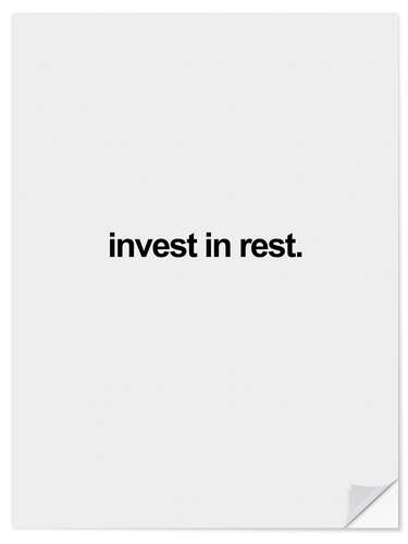 Wandsticker Invest in rest