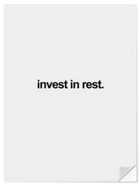 Wandsticker Invest in rest