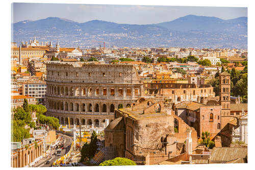 Acrylic print Colosseum and Roman Forum in Rome