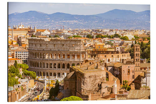 Aluminium print Colosseum and Roman Forum in Rome