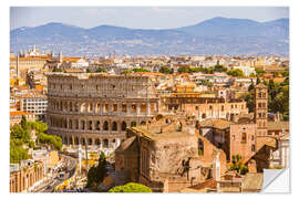 Selvklebende plakat Colosseum and Roman Forum in Rome