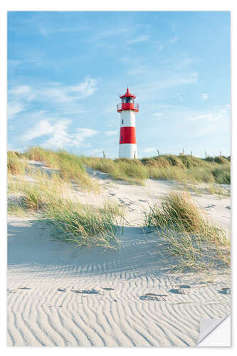 Selvklæbende plakat List Ost lighthouse on Sylt