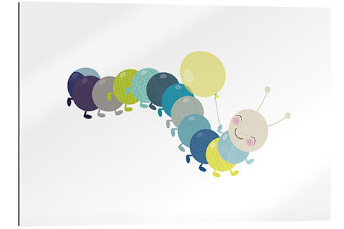 Galleriprint Very happy caterpillar with balloon