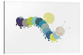 Magnettafel Sehr glückliche Raupe mit Ballon