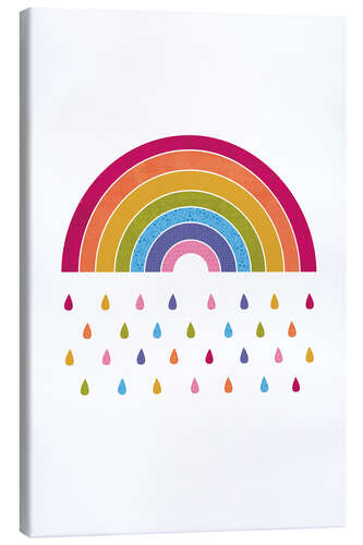 Canvas print Colourful rainbow rain