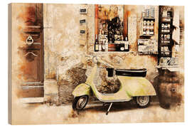 Tableau en bois Pause shopping