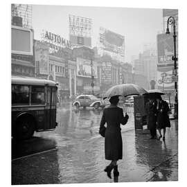 Obraz na PCV Times Square w deszczowy dzień w roku 1944