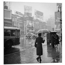 Magnettafel Times Square an einem regnerischen Tag 1944