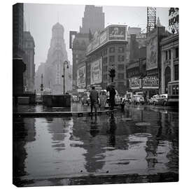 Canvastavla  Times Square on a rainy day, 1943 - Christian Müringer