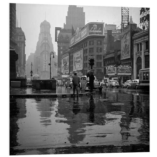 Tableau en PVC Times Square un jour de pluie, 1943