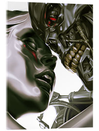Quadro em acrílico Amor robô