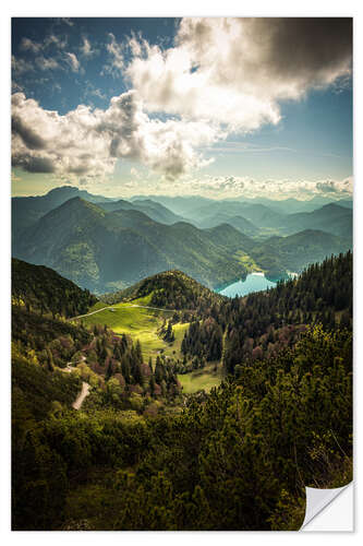 Vinilo para la pared Herzogstand y Walchensee, Bayern