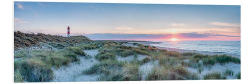 Foam board print Sunset on the dune beach, Panorama