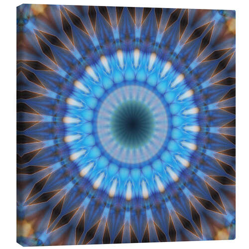 Canvas print Mandala blue power