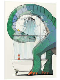 Foam board print Diplodocus Shower