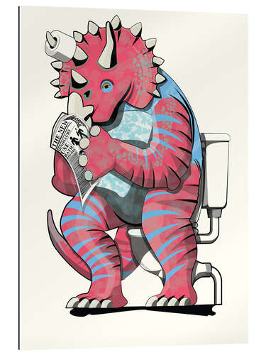 Gallery Print Triceratops auf der Toilette