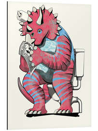 Magnettafel Triceratops auf der Toilette