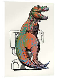 Quadro em plexi-alumínio Banheiro T-rex