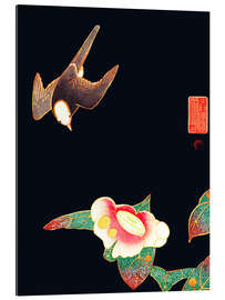 Gallery print Swallow and camellia