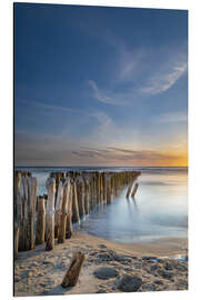 Magnettafel Sonnenuntergang mit Buhne