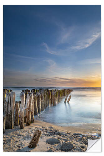 Wall sticker Sunset with groyne