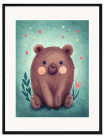 Gerahmter Kunstdruck Kleiner Bär