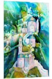 Foam board print Santorini - Dream island of the Cyclades