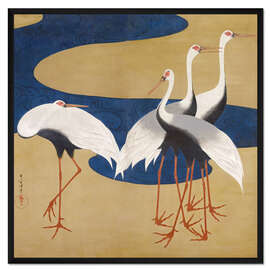 Gerahmter Kunstdruck Kraniche