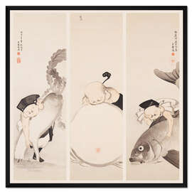 Gerahmter Kunstdruck Drei Götter des Glücks