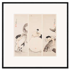 Gerahmter Kunstdruck Drei Götter des Glücks