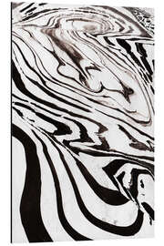 Aluminium print Fluid Lines IX