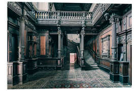 Foam board print Woodwork in an abandoned Romanian castle