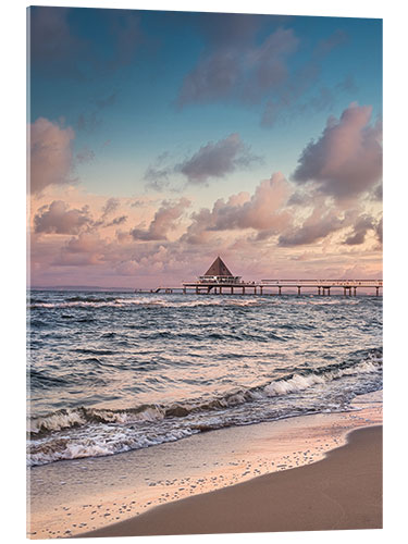 Acrylic print Heringsdorf Insel Usedom and the pier