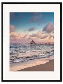 Gerahmter Kunstdruck Heringsdorf Insel Usedom und die Seebrücke