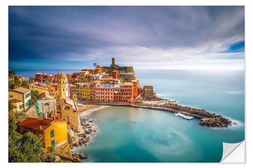 Självhäftande poster Vernazza in Italy