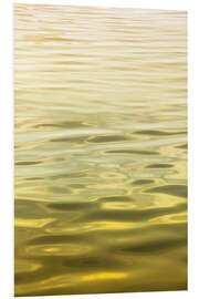 Foam board print Golden sea waves