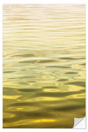 Selvklebende plakat Golden sea waves