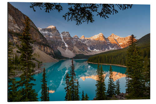 Alubild Moraine Lake bei Sonnenaufgang