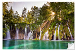 Selvklebende plakat Plitvice Lakes